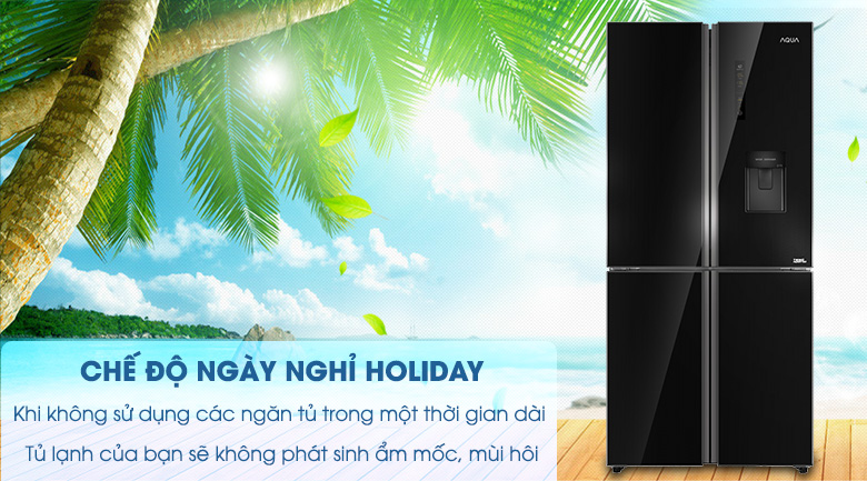 Chức năng Holiday - Tủ lạnh Aqua Inverter 456 lít AQR-IGW525EM GB