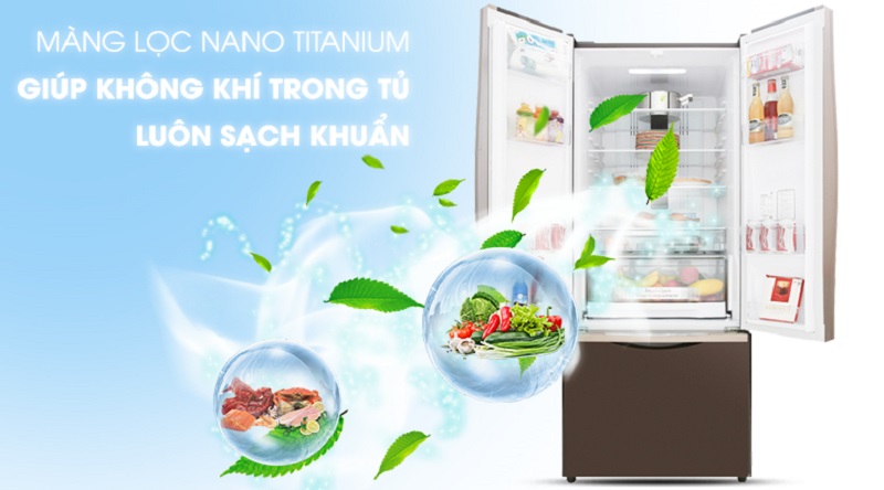 Bộ lọc Nano Titanium - Tủ lạnh Hitachi Inverter 405 lít R-FWB475PGV2 GBW 