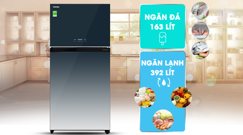 Tủ lạnh Toshiba Inverter 555 lít GR-AG58VA GG