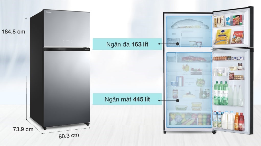 Tủ lạnh Toshiba Inverter 608 lít GR-AG66VA X