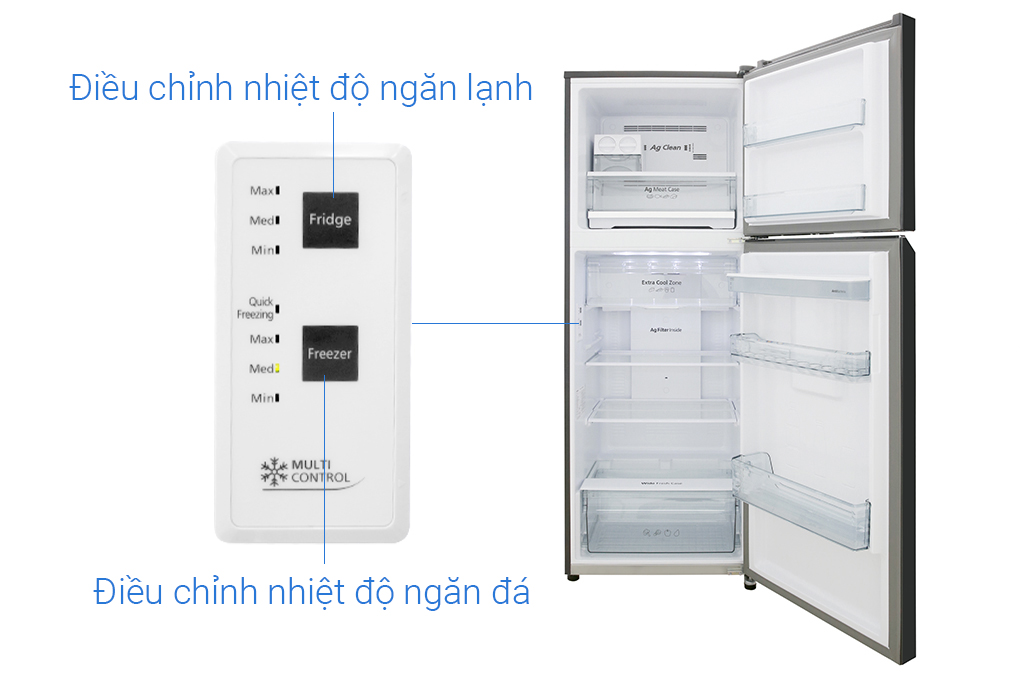 Tủ lạnh Panasonic Inverter 366 lít NR-BL381WKVN Màu Đen