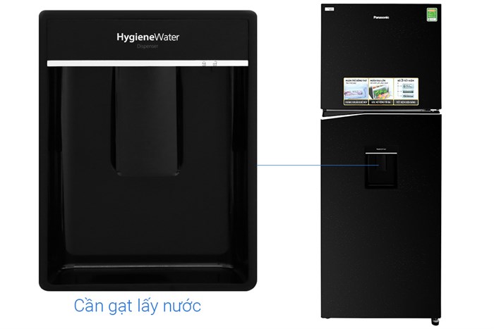 Tủ lạnh Panasonic Inverter 366 lít NR-BL381WKVN Màu Đen