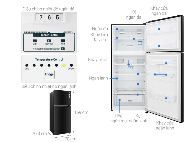 Tủ lạnh LG Inverter 393 lít GN-B422WB giá tốt, có trả góp