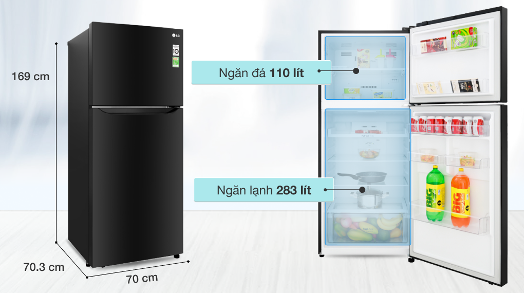 Tủ lạnh LG Inverter 393 lít GN-B422WB