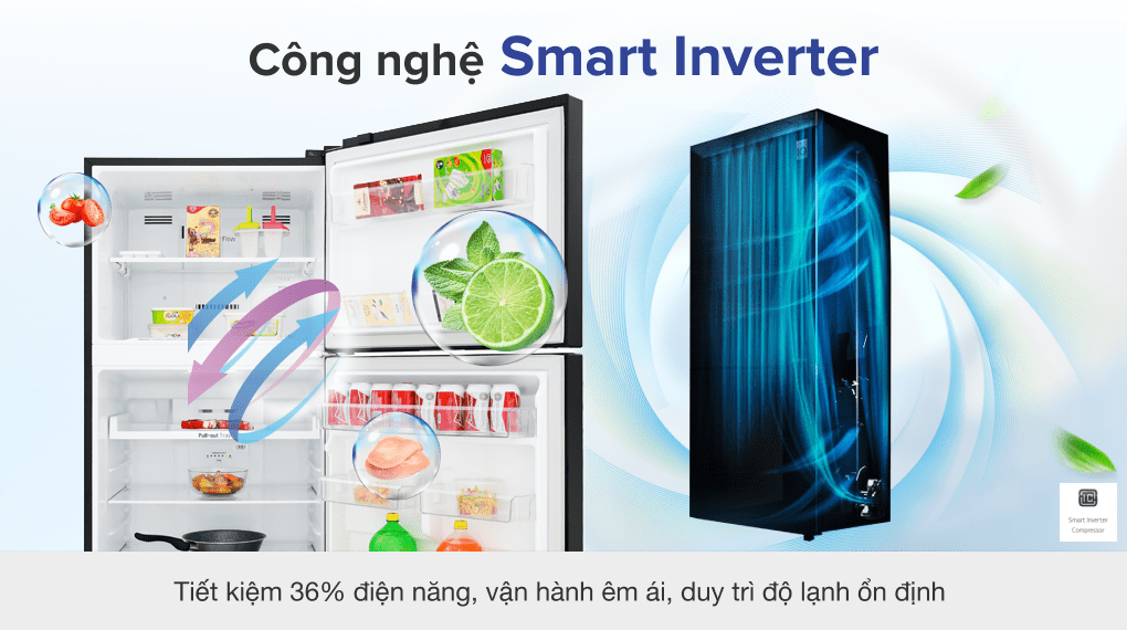 Tủ lạnh LG Inverter 393 lít GN-B422WB