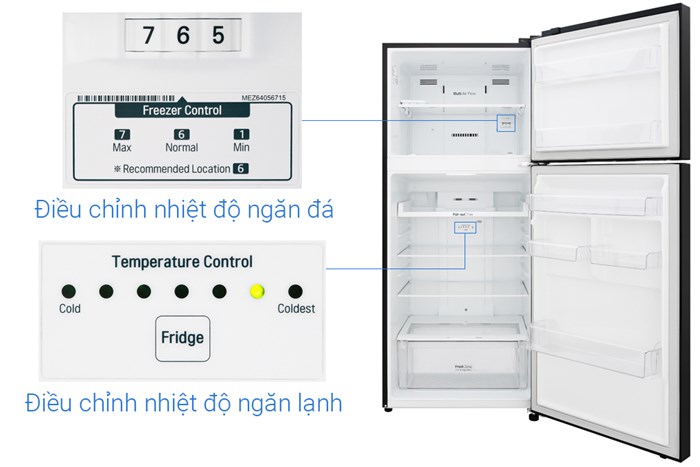 Tủ lạnh LG Inverter 393 lít GN-B422WB Màu Đen
