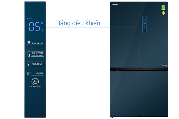 Tủ lạnh Toshiba Inverter 622 lít GR-RF690WE-PGV(24) Màu Xanh Navy