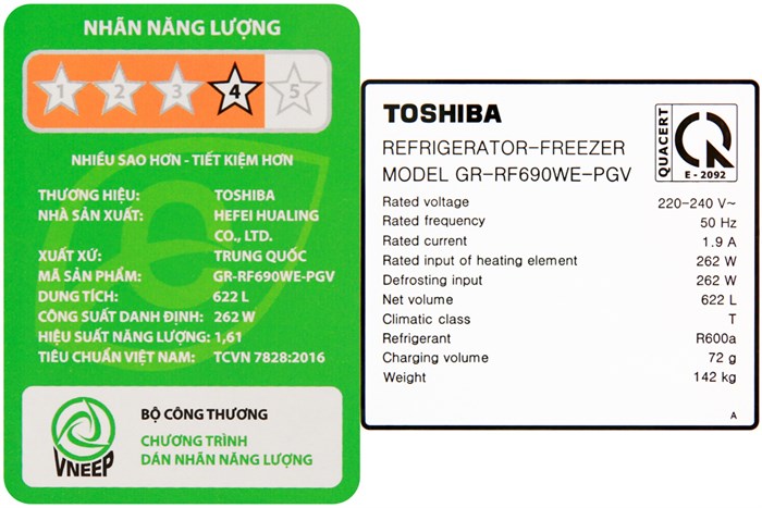 Tủ lạnh Toshiba Inverter 622 lít GR-RF690WE-PGV(24) Màu Xanh Navy