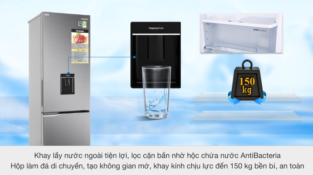 Tủ lạnh Panasonic Inverter 322 lít NR-BV360WSVN