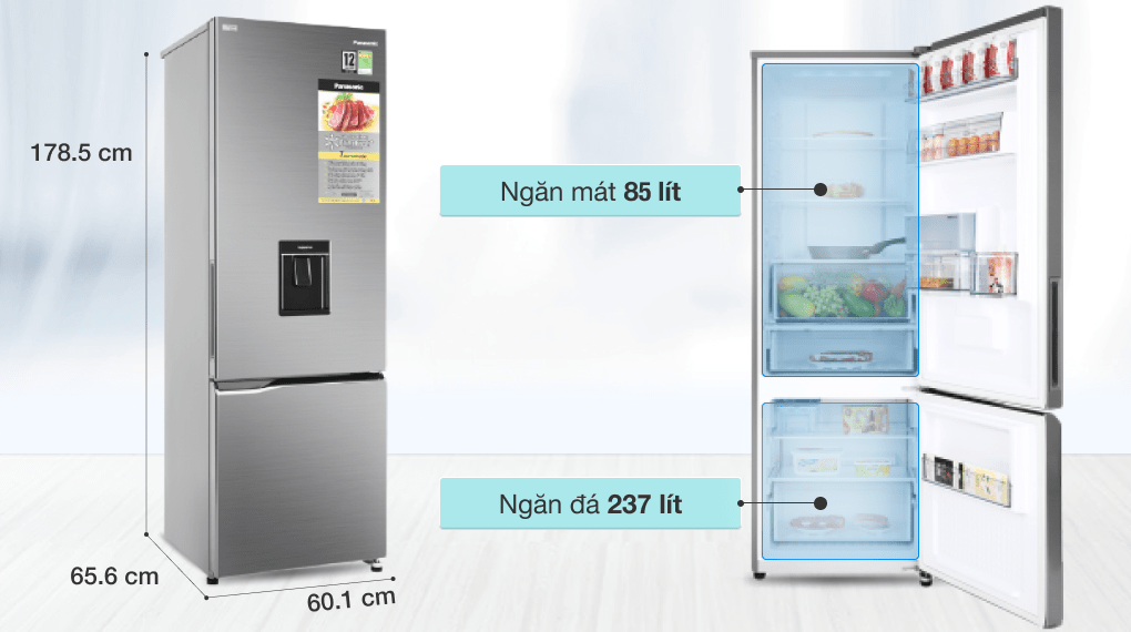 Tủ lạnh Panasonic Inverter 322 lít NR-BV360WSVN