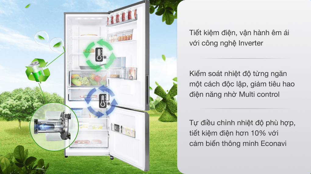 Tủ lạnh Panasonic Inverter 322 lít NR-BV360WSVN