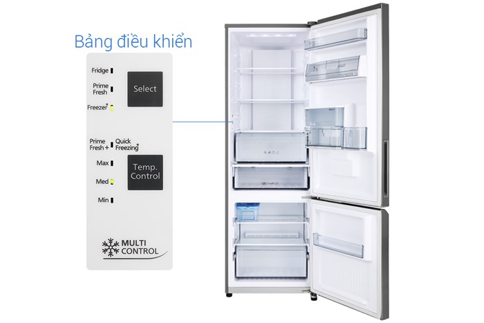 Tủ lạnh Panasonic Inverter 322 lít NR-BV360WSVN Màu Xám