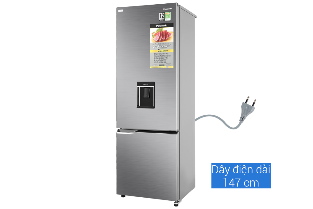 Tủ lạnh Panasonic Inverter 322 lít NR-BV360WSVN Màu Xám