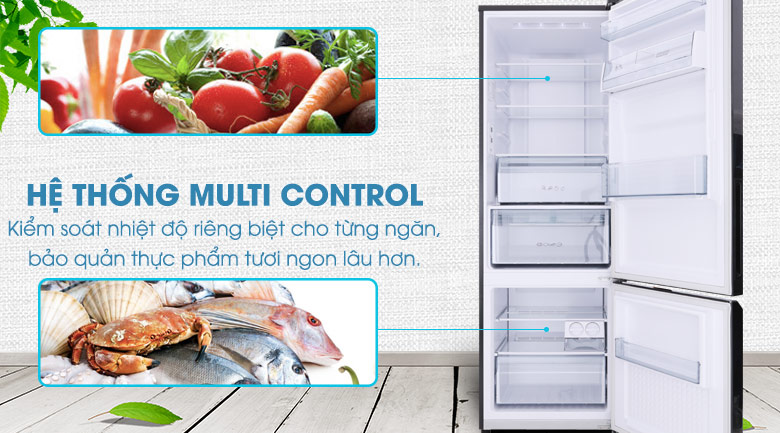 multi control-Tủ lạnh Panasonic Inverter 290 lít NR-BV320WKVN