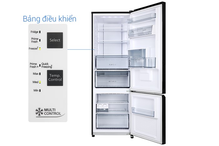 Tủ lạnh Panasonic Inverter 322 lít NR-BC360WKVN Màu Đen