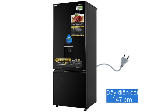 Tủ lạnh Panasonic Inverter 322 lít NR-BC360WKVN Màu Đen