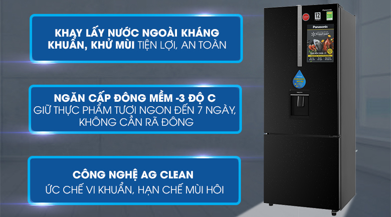 Tủ lạnh Panasonic Inverter 368 lít NR-BX410WKVN