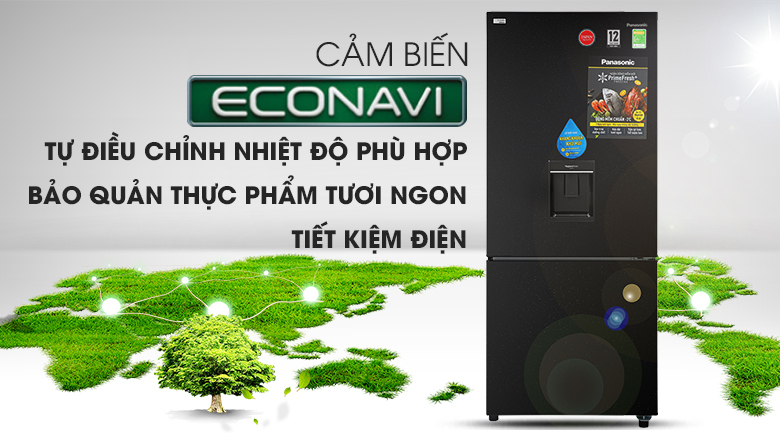 Tủ lạnh Panasonic Inverter 368 lít NR-BX410WKVN