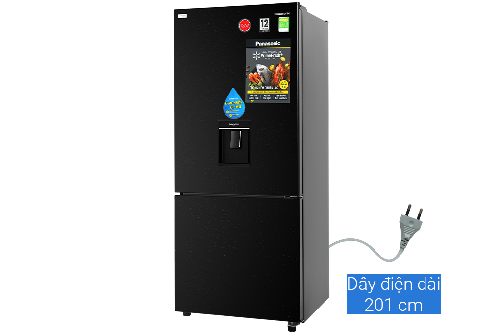 Tủ lạnh Panasonic Inverter 368 lít NR-BX410WKVN Màu Đen