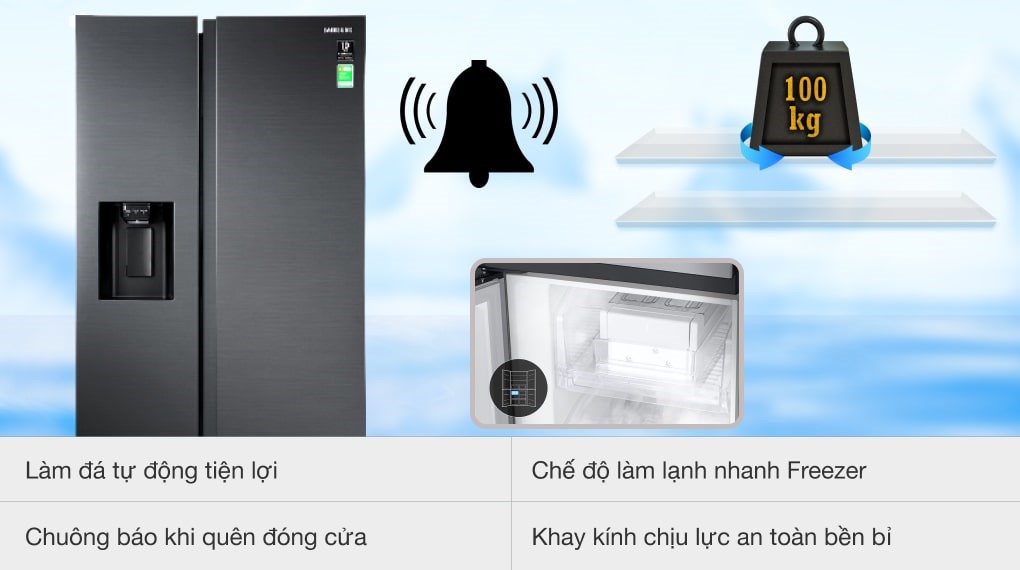 Tủ lạnh Samsung Inverter 635 lít Side By Side RS64R5301B4/SV - 20