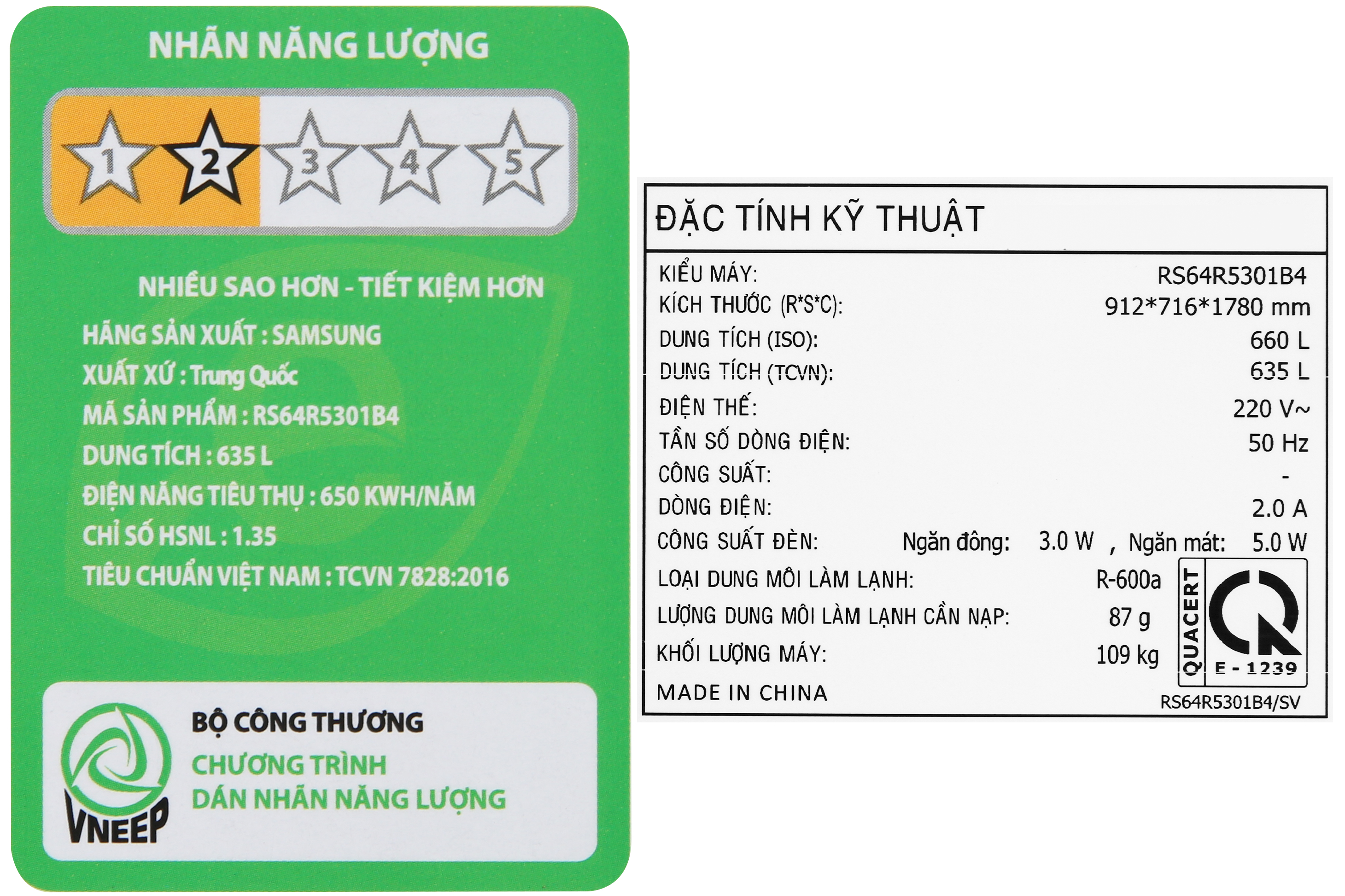 Tủ lạnh Samsung Inverter 635 lít RS64R5301B4/SV