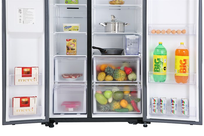 Tủ lạnh Samsung Inverter 635 lít Side By Side RS64R5301B4/SV Màu Đen - Xám