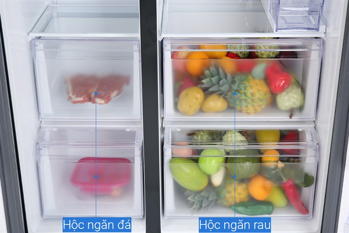 Tủ lạnh Samsung Inverter 635 lít Side By Side RS64R5301B4/SV Màu Đen - Xám