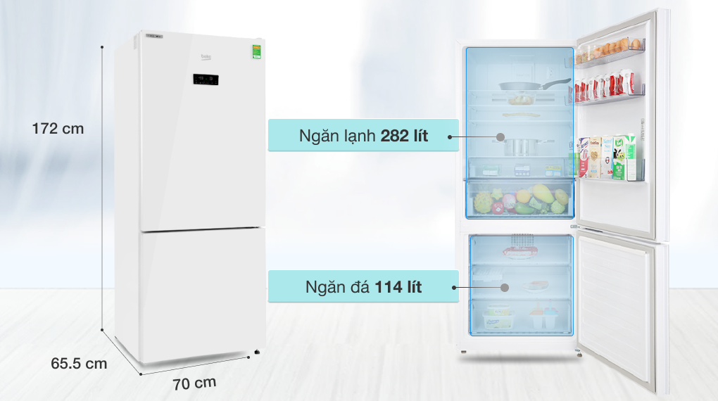 Tủ lạnh Beko Inverter 396 lít RCNT415E50VZGW