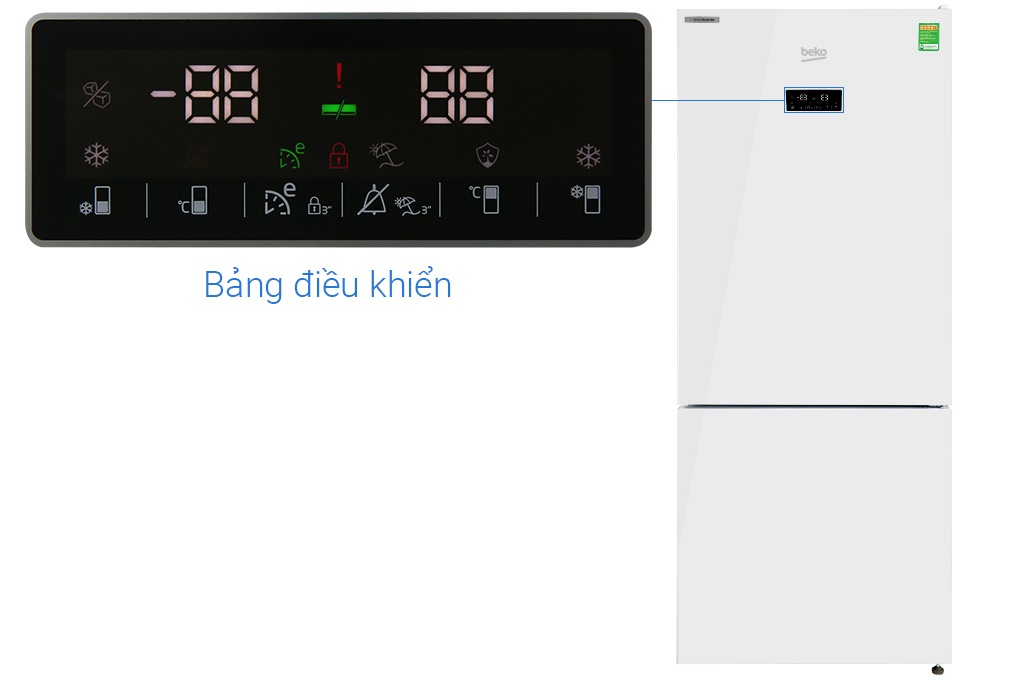 Tủ lạnh Beko Inverter 396 lít RCNT415E50VZGW Màu Trắng
