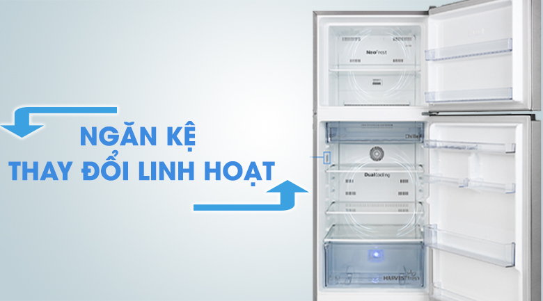 Tủ lạnh Beko Inverter 340 lít RDNT371I50VS - Ngăn kệ linh hoạt