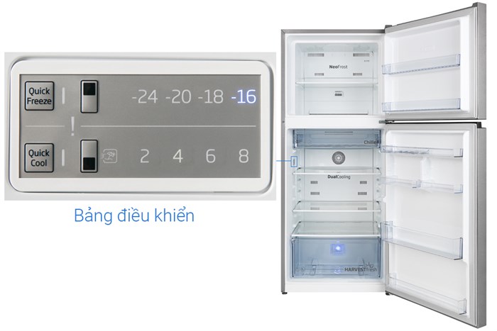 Tủ lạnh Beko Inverter 340 lít RDNT371I50VS Màu Bạc