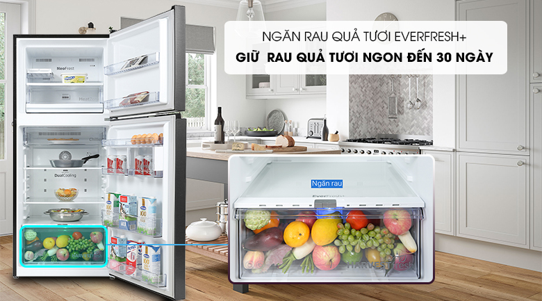 Tủ lạnh Beko Inverter 340 lít RDNT371E50VZK - Ngăn Everfresh