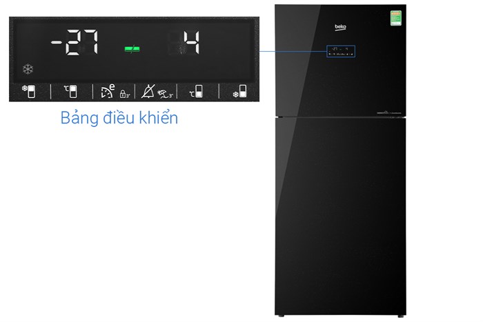 Tủ lạnh Beko Inverter 340 lít RDNT371E50VZGB Màu Đen