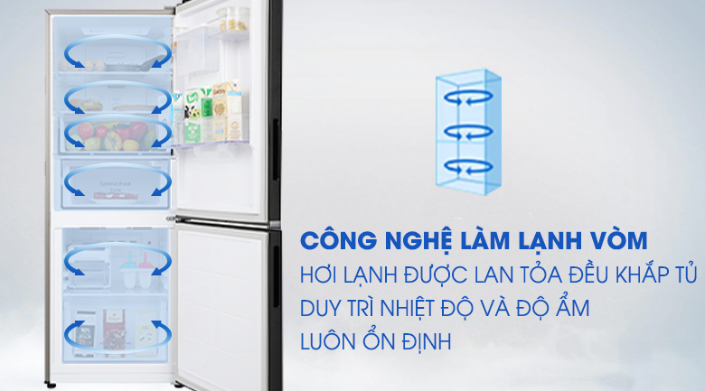 Tủ lạnh Samsung Inverter 276 lít RB27N4170BU/SV - Làm lạnh vòm