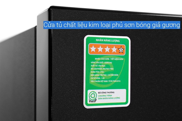 Tủ lạnh Samsung Inverter 276 lít RB27N4170BU/SV Màu Đen