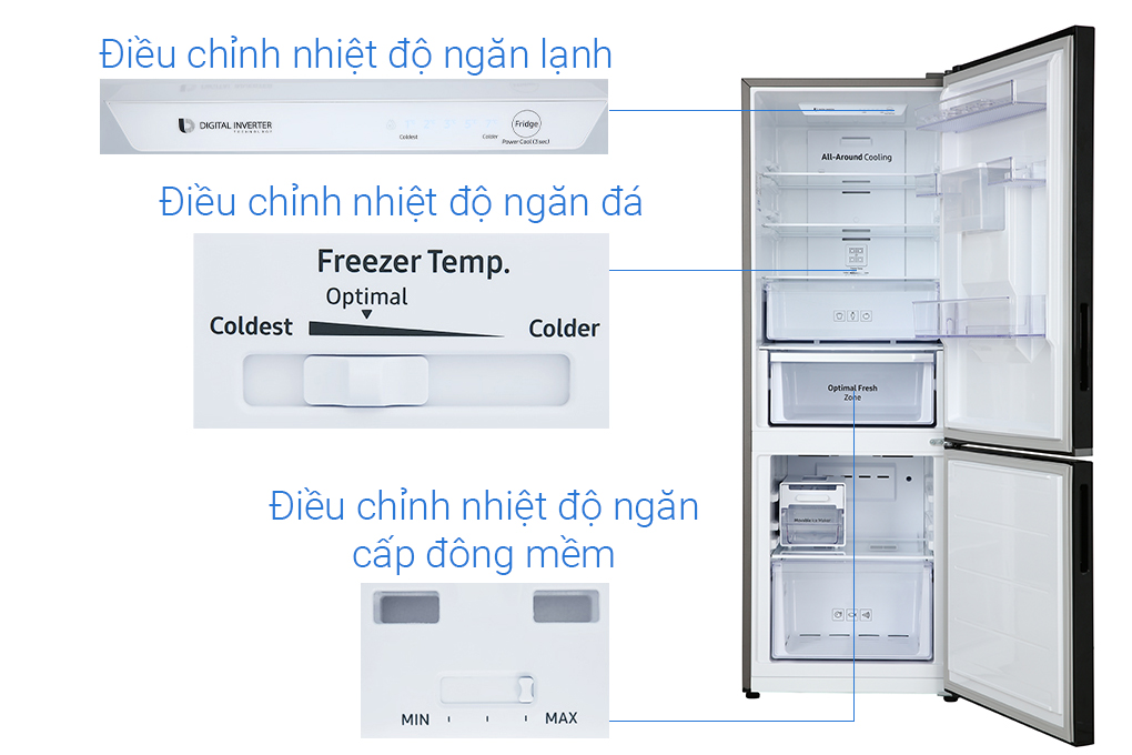 Tủ lạnh Samsung Inverter 307 lít RB30N4170BY/SV Màu Nâu
