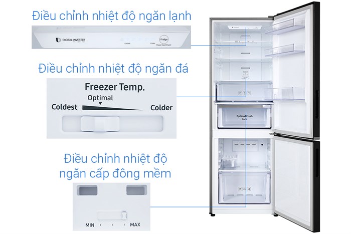 Tủ lạnh Samsung Inverter 310 lít RB30N4010BU/SV Màu Đen