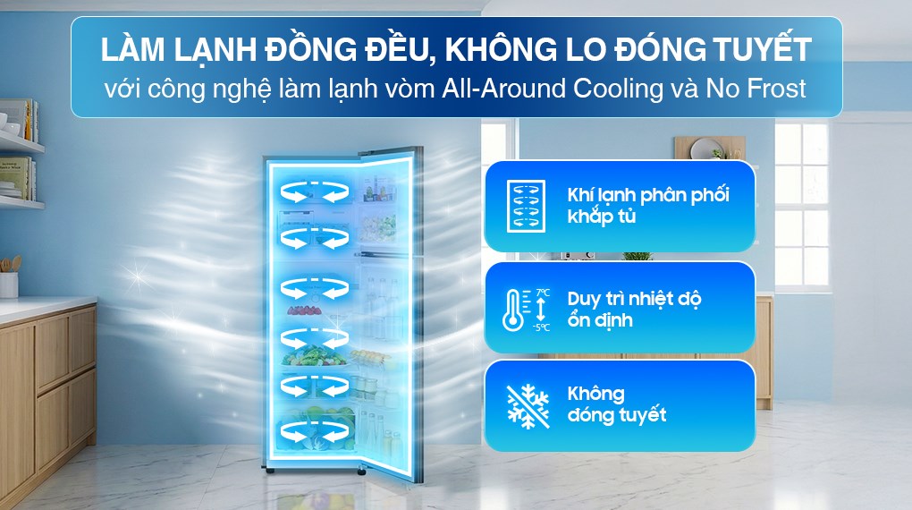 Tủ lạnh Samsung Inverter 256 lít RT25M4032BU/SV