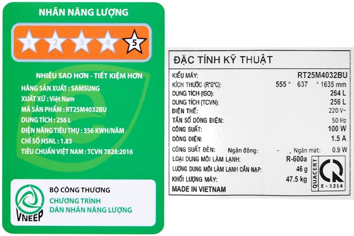 Tủ lạnh Samsung Inverter 256 lít RT25M4032BU/SV Màu Đen