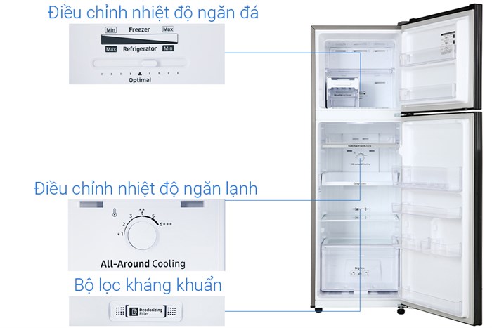 Tủ lạnh Samsung Inverter 256 lít RT25M4032BY/SV Màu Nâu