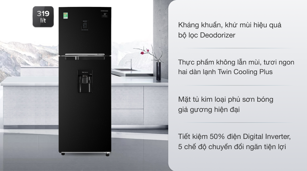 Tủ lạnh Samsung Inverter 319 lít RT32K5932BU/SV - 11