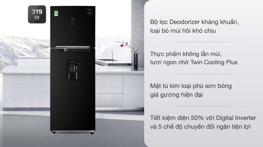 Tủ lạnh Samsung Inverter 319 lít RT32K5932BU/SV - 25