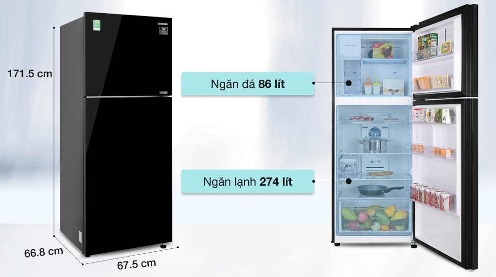 Tủ lạnh Samsung Inverter 360 lít RT35K50822C/SV - 13