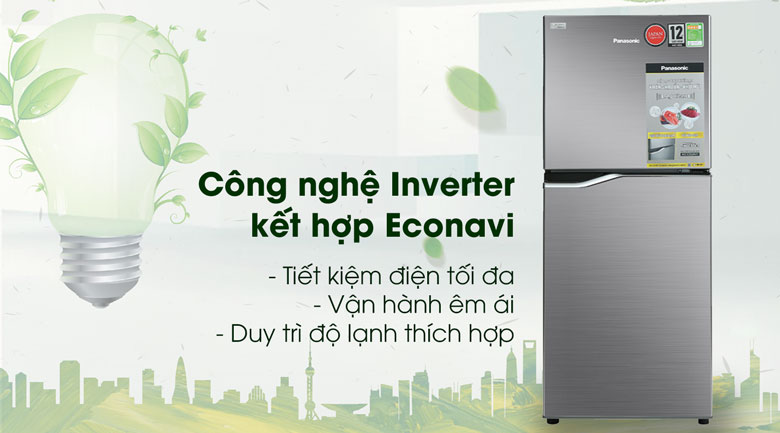 Tủ lạnh Panasonic Inverter 167 lít NR-BA189PPVN