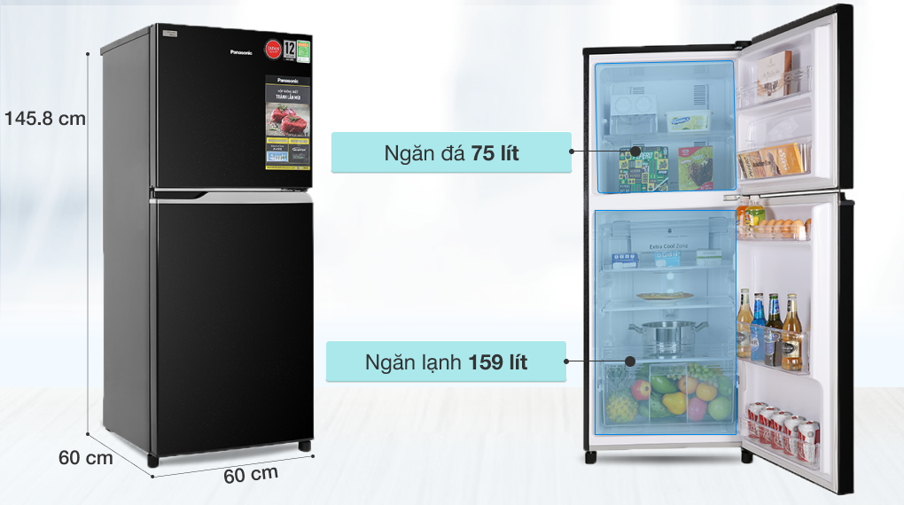 Tủ lạnh Panasonic Inverter 234 lít NR-BL263PKVN