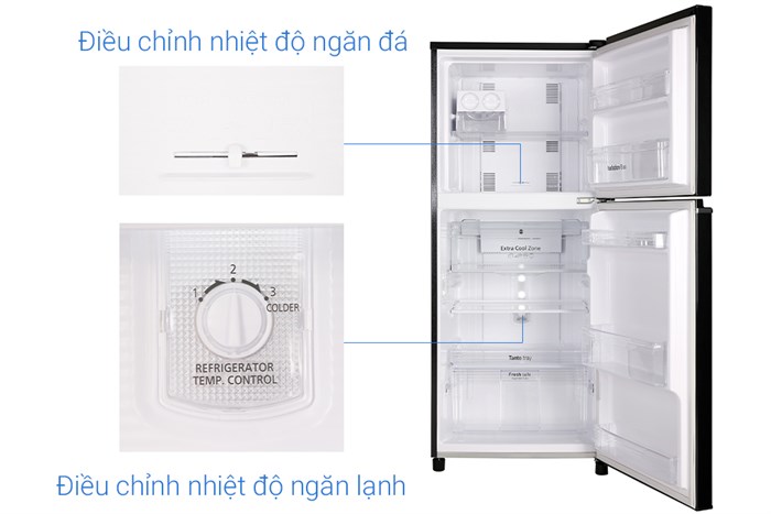 Tủ lạnh Panasonic Inverter 234 lít NR-BL263PKVN Màu Đen