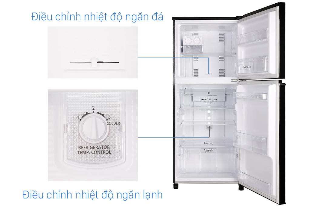 Tủ lạnh Panasonic Inverter 234 lít NR-BL263PKVN Màu Đen