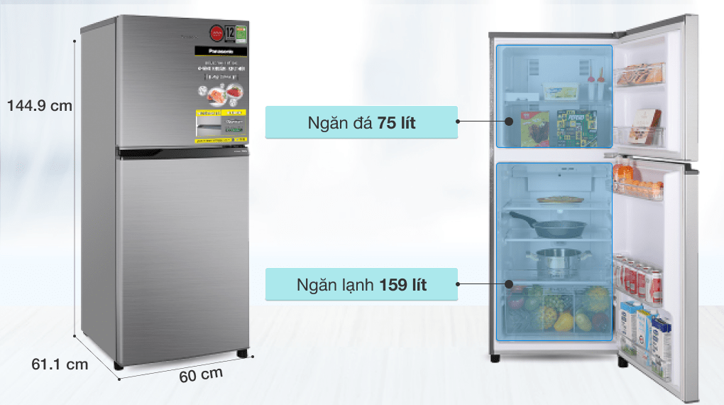 Tủ lạnh Panasonic Inverter 234 lít NR-BL26AVPVN