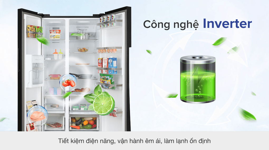 Tủ lạnh Midea Inverter 605 lít Side By Side MD-RS832WEPMV(28)