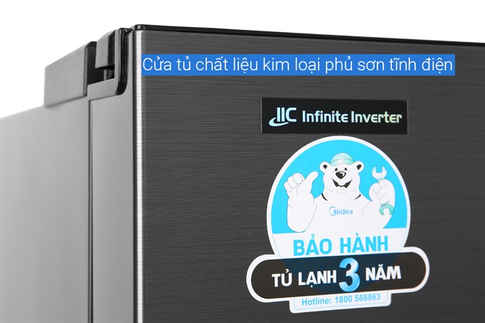 Tủ lạnh Midea Inverter 605 lít Side By Side MD-RS832WEPMV(28) Màu Đen